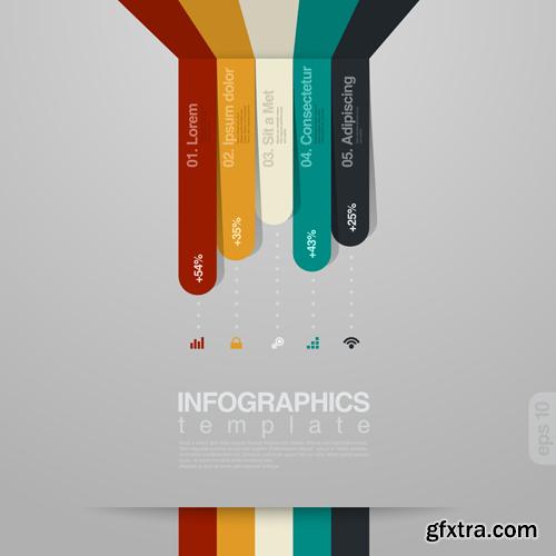 Collection of infographics vol.25, 25xEPS, AI