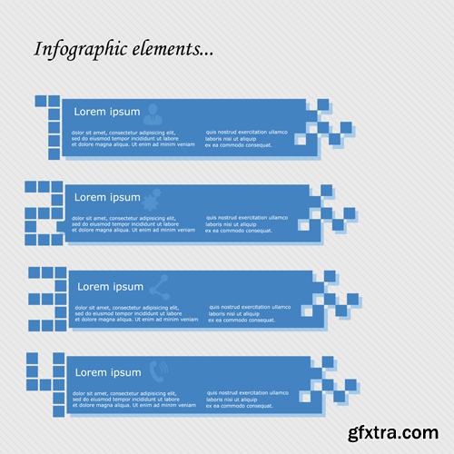 Collection of infographics vol.25, 25xEPS, AI