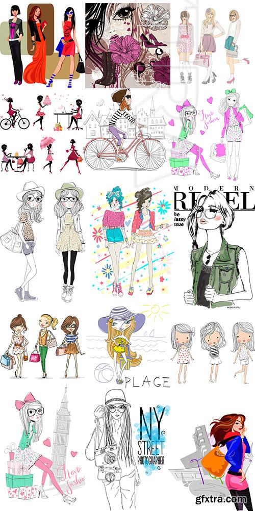 Amazing SS - Fashion girls illustration 2, 25xEPS