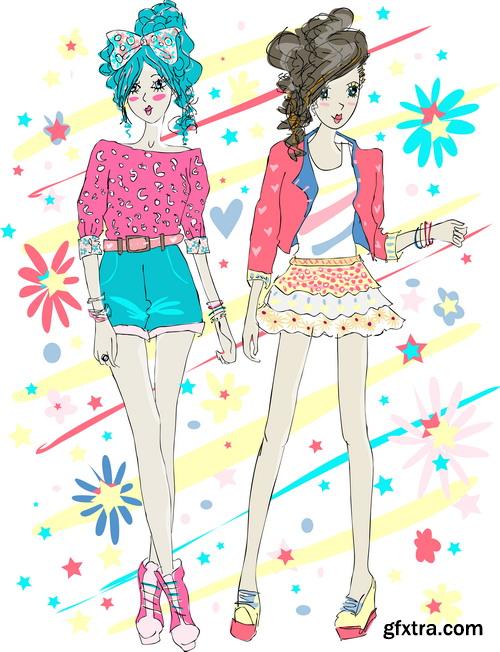 Amazing SS - Fashion girls illustration 2, 25xEPS