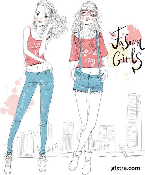 Amazing SS - Fashion girls illustration 2, 25xEPS