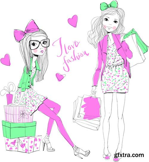 Amazing SS - Fashion girls illustration 2, 25xEPS