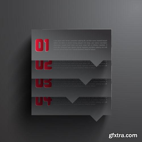 Dark Infographic Design Elements 24xEPS