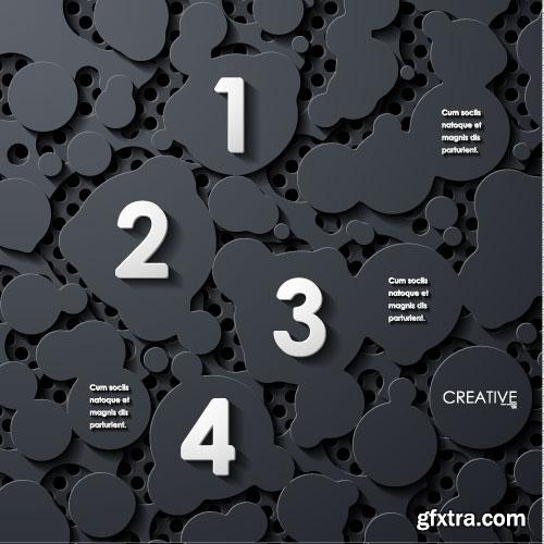 Dark Infographic Design Elements 24xEPS