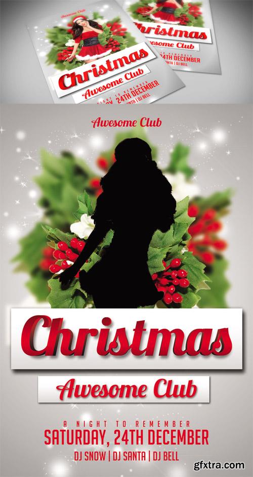 Awesome Club Christmas Flyer Template