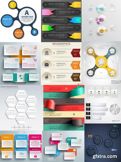 Collection of infographics vol.26, 25xEPS, AI