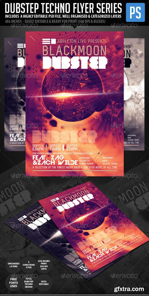 GraphicRiver - Techno Dubstep Rave Club Flyer