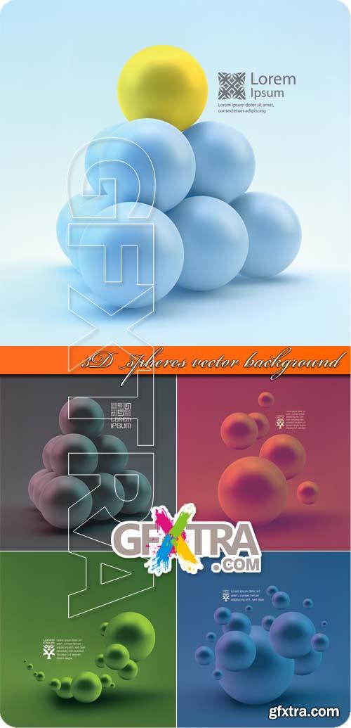 3D spheres vector background