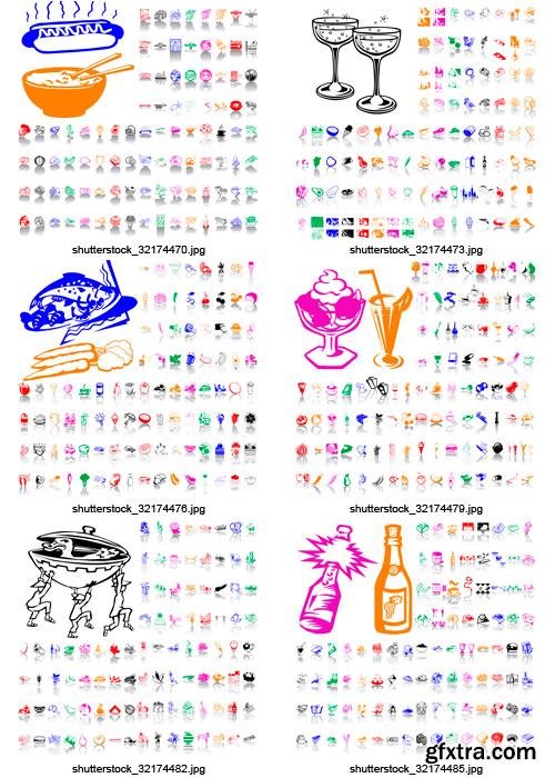 Amazing SS - Food Icons & Patterns, 25xEPS