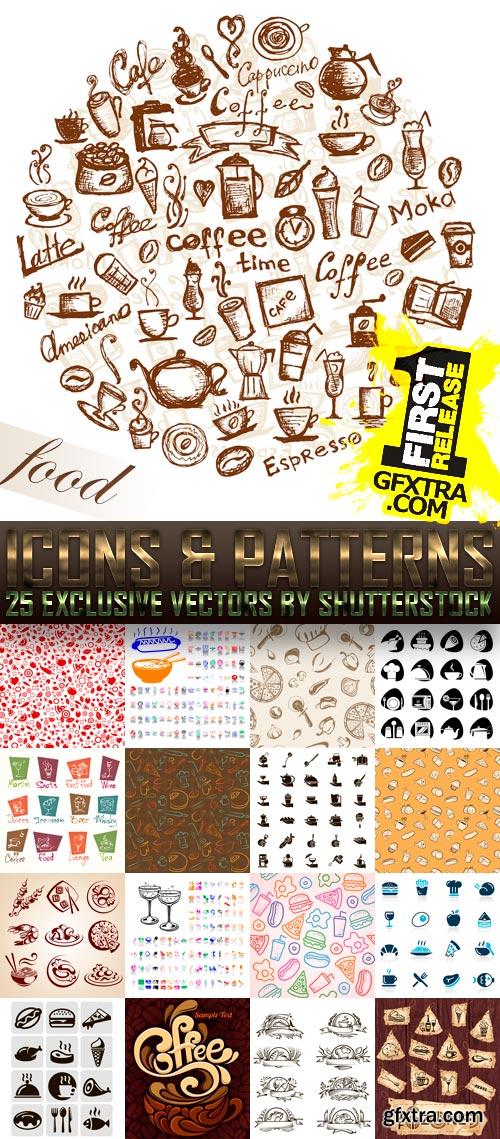 Amazing SS - Food Icons & Patterns, 25xEPS