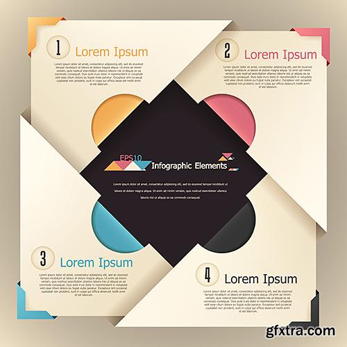 Design templates for enterprises, infographics - Vector