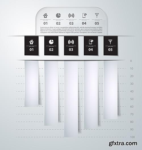 Design templates for enterprises, infographics - Vector