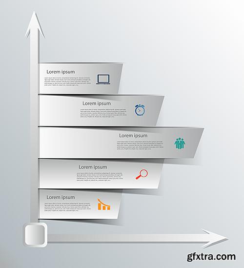 Design templates for enterprises, infographics - Vector