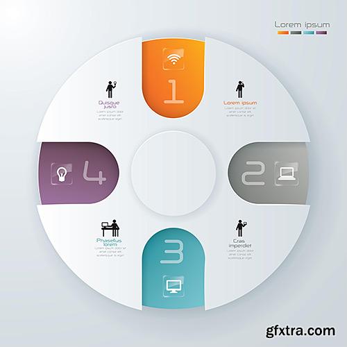 Design templates for enterprises, infographics - Vector