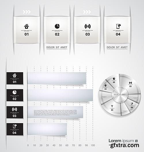 Design templates for enterprises, infographics - Vector