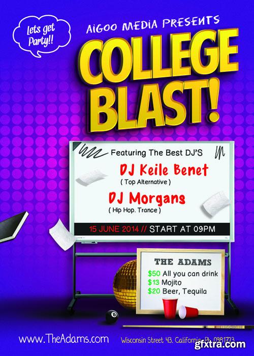 College Blast Flyer Template