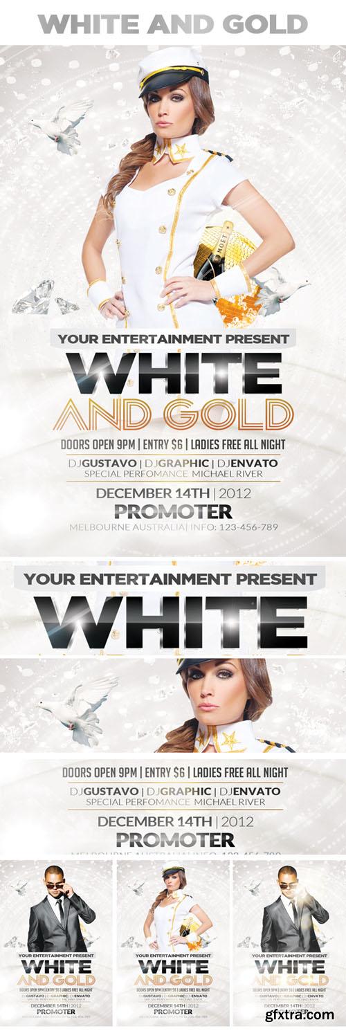 White and Gold Flyer Template