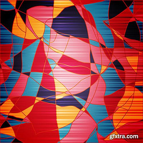 Colored in abstract style backgrounds - VectorImages