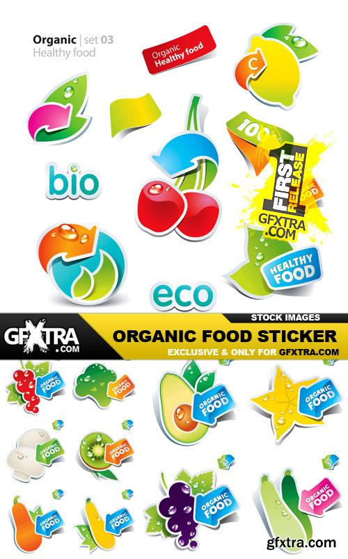 Organic Food Sticker - 45 Vector