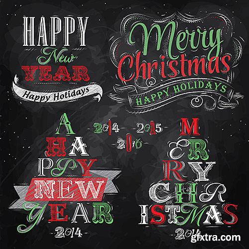 Christmas labels and labels, design elements - VectorImages