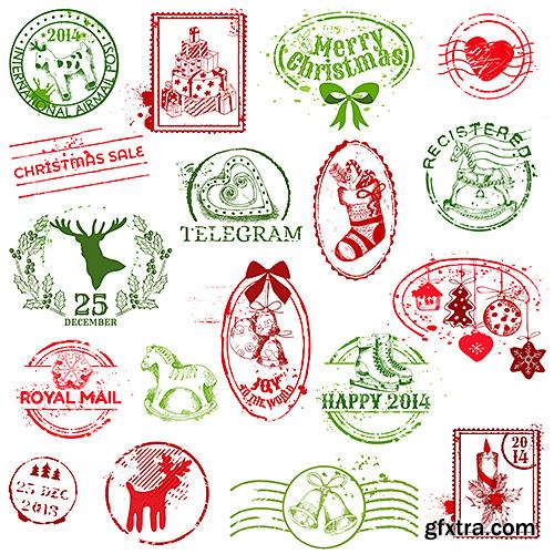 Elements and symbols for the New year and Christmas - VectorImages