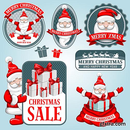 Thematic elements and attributes, labels, toys, Christmas-tree decorations - VectorImages