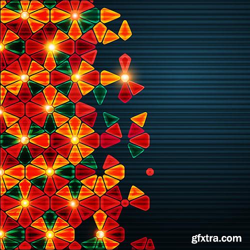 Colored in abstract style backgrounds, 2 - VectorImages