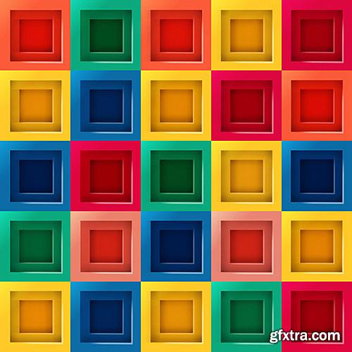 Colored in abstract style backgrounds, 2 - VectorImages