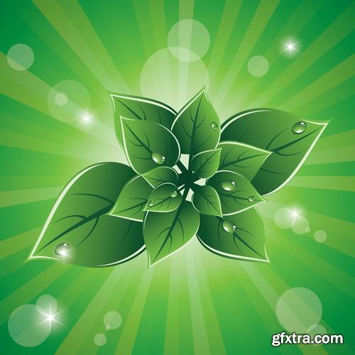 Amazing SS - Green leaves background 3, 25xEPS