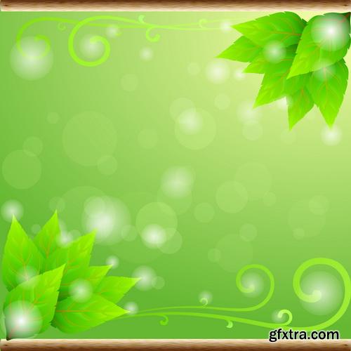 Amazing SS - Green leaves background 3, 25xEPS