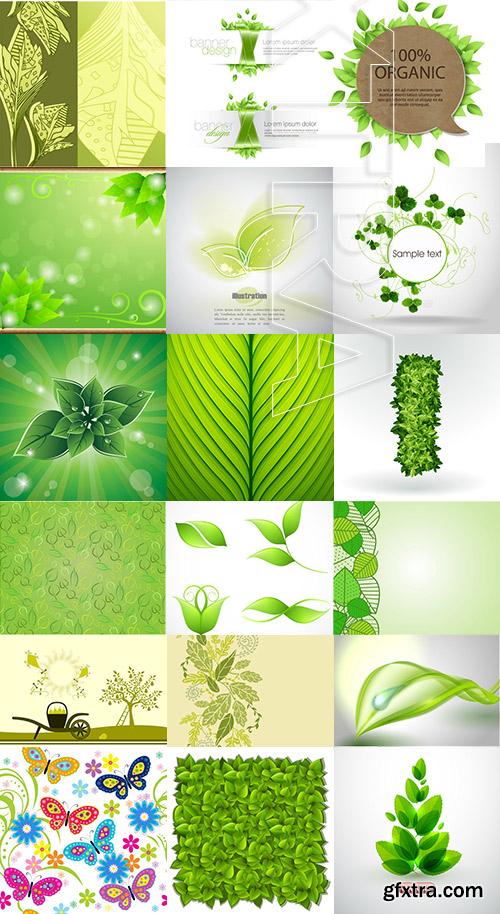 Amazing SS - Green leaves background 3, 25xEPS