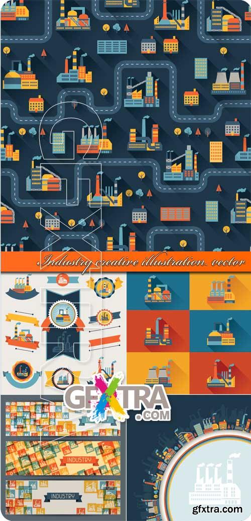 Industry creative illustration vector