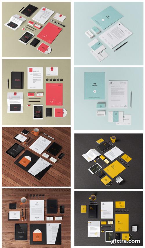 Stationery Branding Mock-Up Templates Vol 1-4