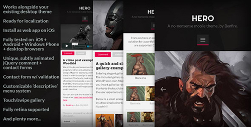 ThemeForest - HERO v1.8 - A no-nonsense mobile theme for WordPress