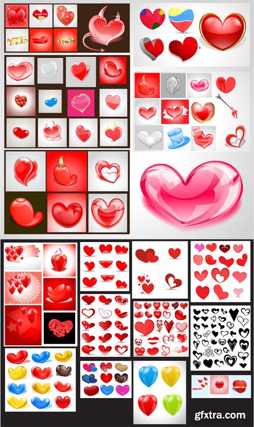 Hearts Vector Design Set