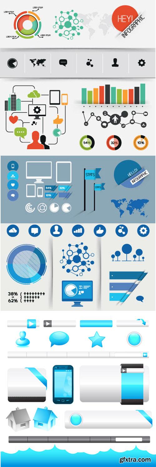 Infographics Interface Vector Set