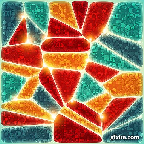 Colored in abstract style backgrounds, 3 - VectorImages