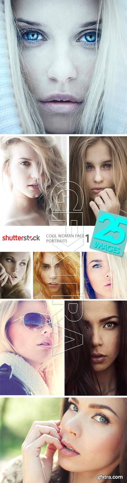 Shutterstock - Cool Woman Face Portraits I, 25xJPGs