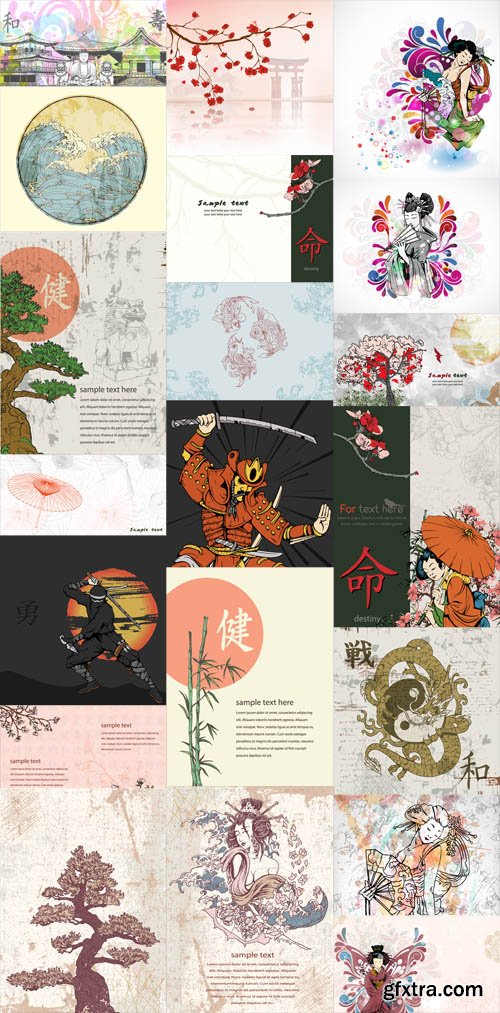 20 Japanese Vector Illustrations