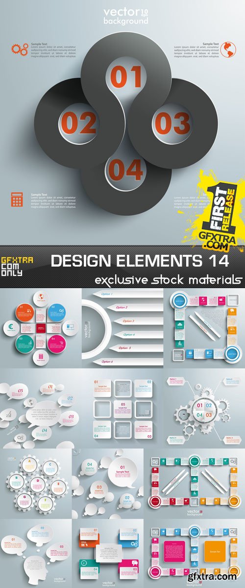 Collection of vector design elements vol.14, 25xEPS