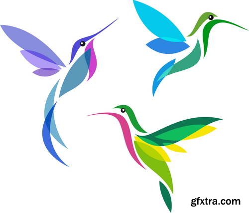 Stylized Birds I, 25xEPS