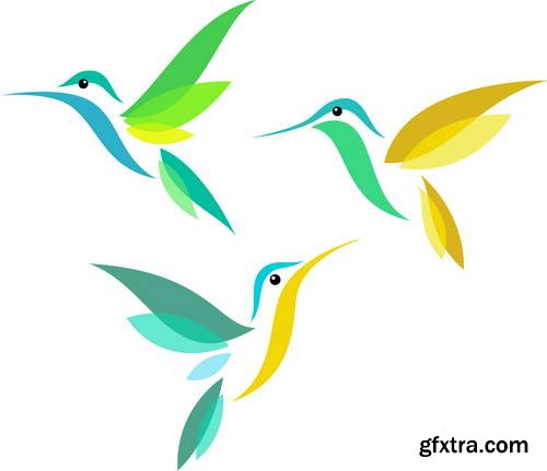 Stylized Birds I, 25xEPS