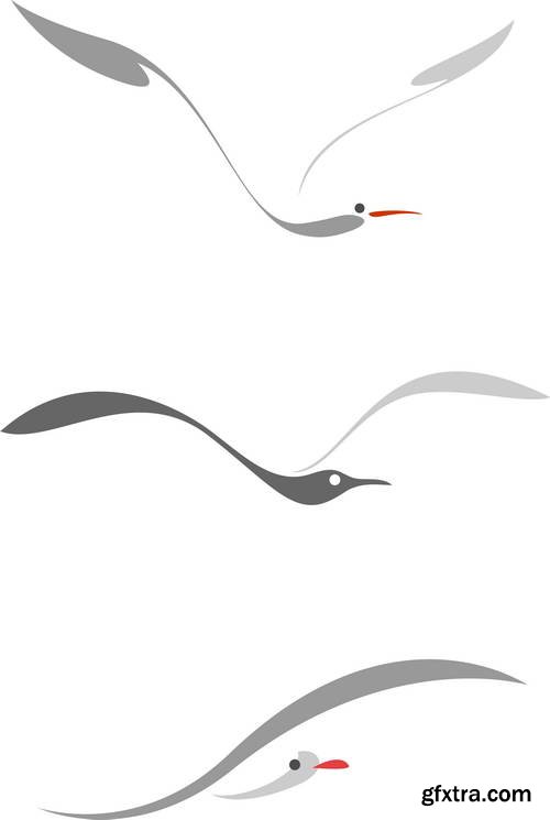 Stylized Birds I, 25xEPS