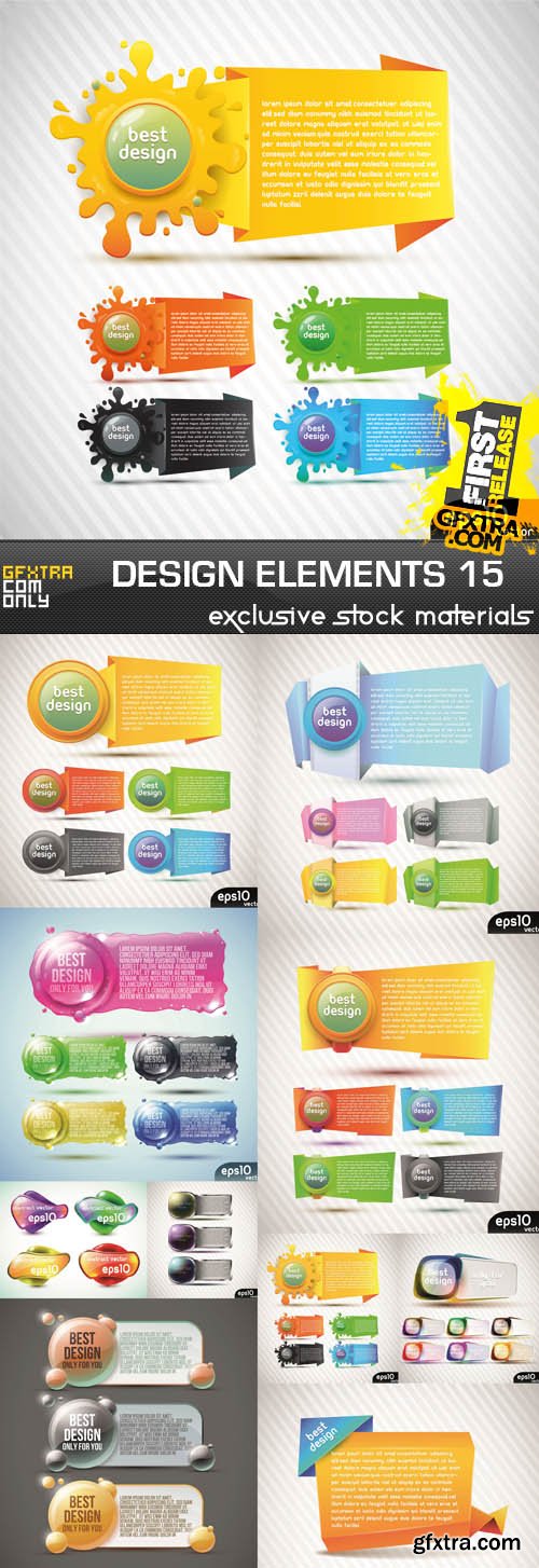 Collection of vector design elements vol.15, 25xEPS