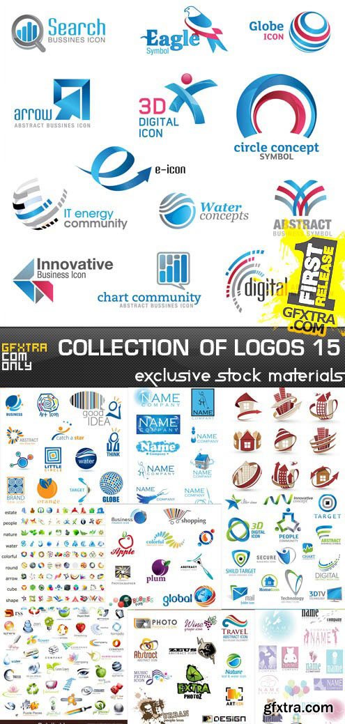 Collection of Logos vol.15, 25xEPS, AI