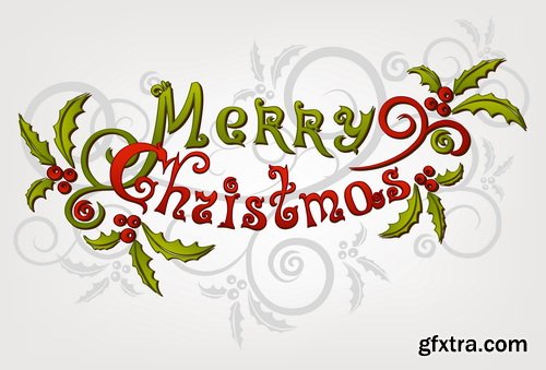 Amazing SS - Typography Christmas, 25xEPS