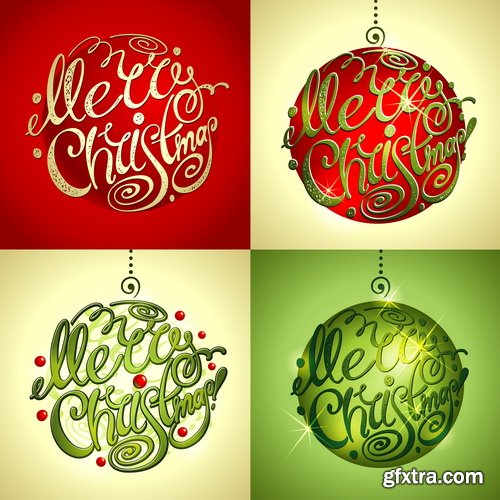 Amazing SS - Typography Christmas, 25xEPS