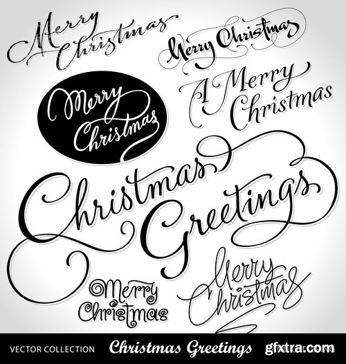 Amazing SS - Typography Christmas, 25xEPS