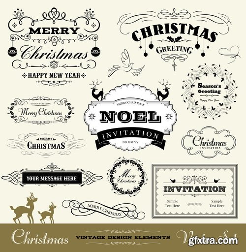 Amazing SS - Typography Christmas, 25xEPS