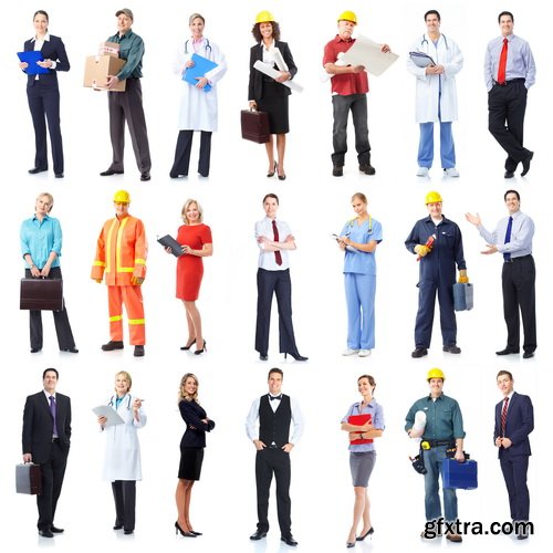 Amazing SS - People Various Professions On White Background, 25xJPGs